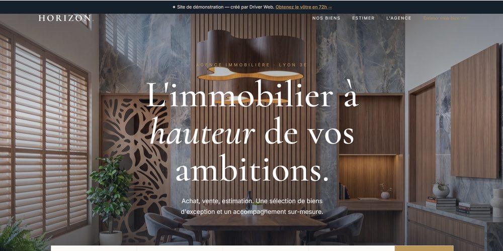 Exemple de site Agence Horizon