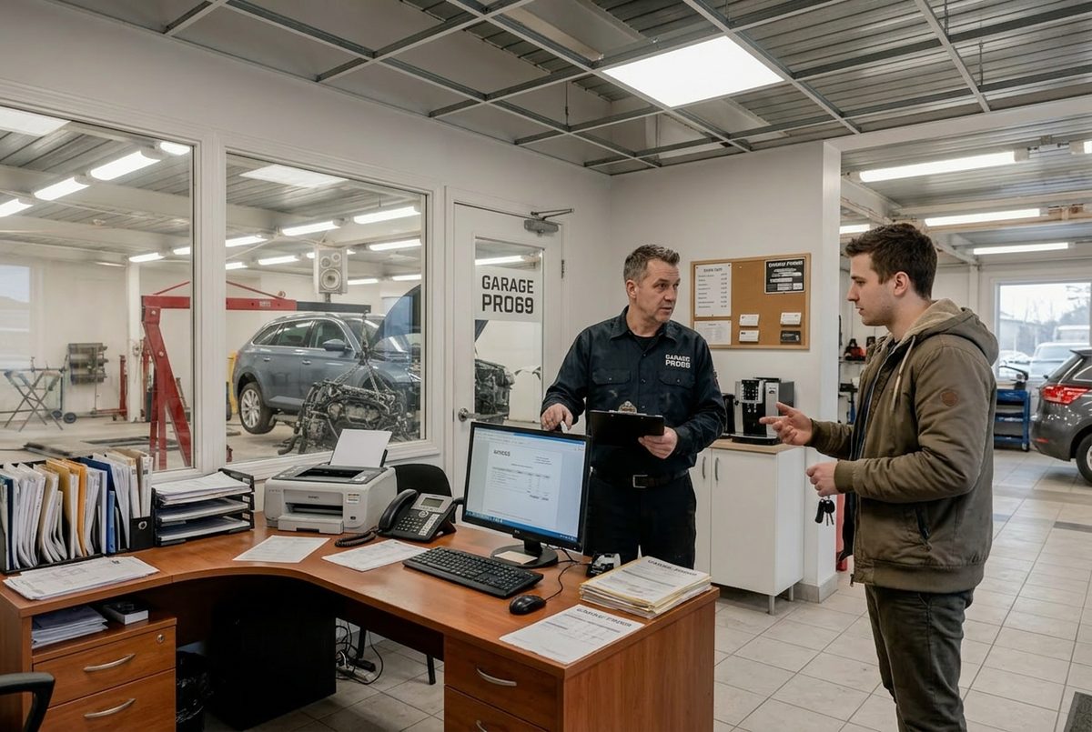 Un mécanicien de Garage Pro 69
